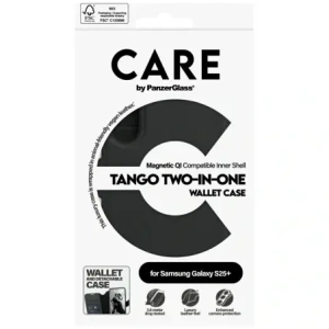 Hurtownia GSM - CARE de PanzerGlass Funcția Tango 2w1 Portofel Samsung Galaxy S25+ Plus negru - PZG841 - {ean13} - Hurt