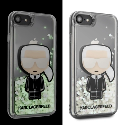 Etui Karl Lagerfeld KLHCI8GLGIRKL Apple iPhone SE 2022/SE 2020/8/7 hardcase Ikonik Glitter Glow in the dark