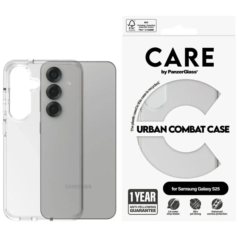 Hurtownia GSM - CARE by PanzerGlass Flagship Urban Combat Samsung Galaxy S25 átlátszó - PZG842 - {ean13} - Hurt