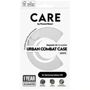 Hurtownia GSM - CARE de PanzerGlass Flagship Urban Combat Alb QI Samsung Galaxy S25 transparent - PZG844 - {ean13} - Hurt