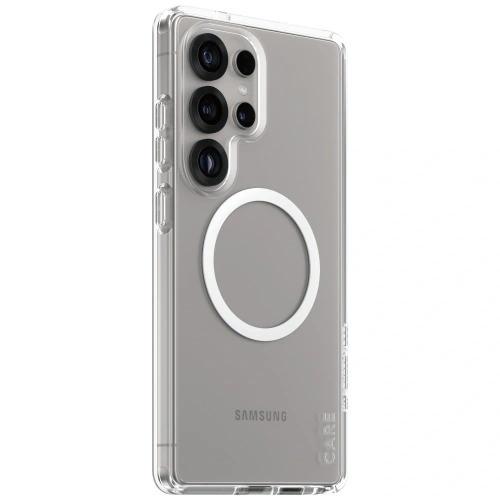 Etui CARE by PanzerGlass Flagship Urban Combat White QI do Samsung Galaxy S25 Ultra przezroczysty