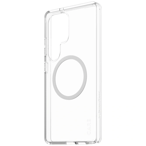Etui CARE by PanzerGlass Flagship Urban Combat White QI do Samsung Galaxy S25 Ultra przezroczysty