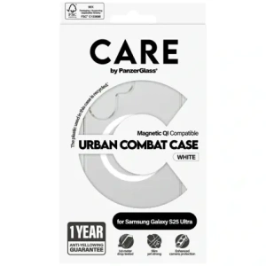 Hurtownia GSM - CARE von PanzerGlass Flagship Urban Combat Weiß QI Samsung Galaxy S25 Ultra klar - PZG845 - {ean13} - Hurt