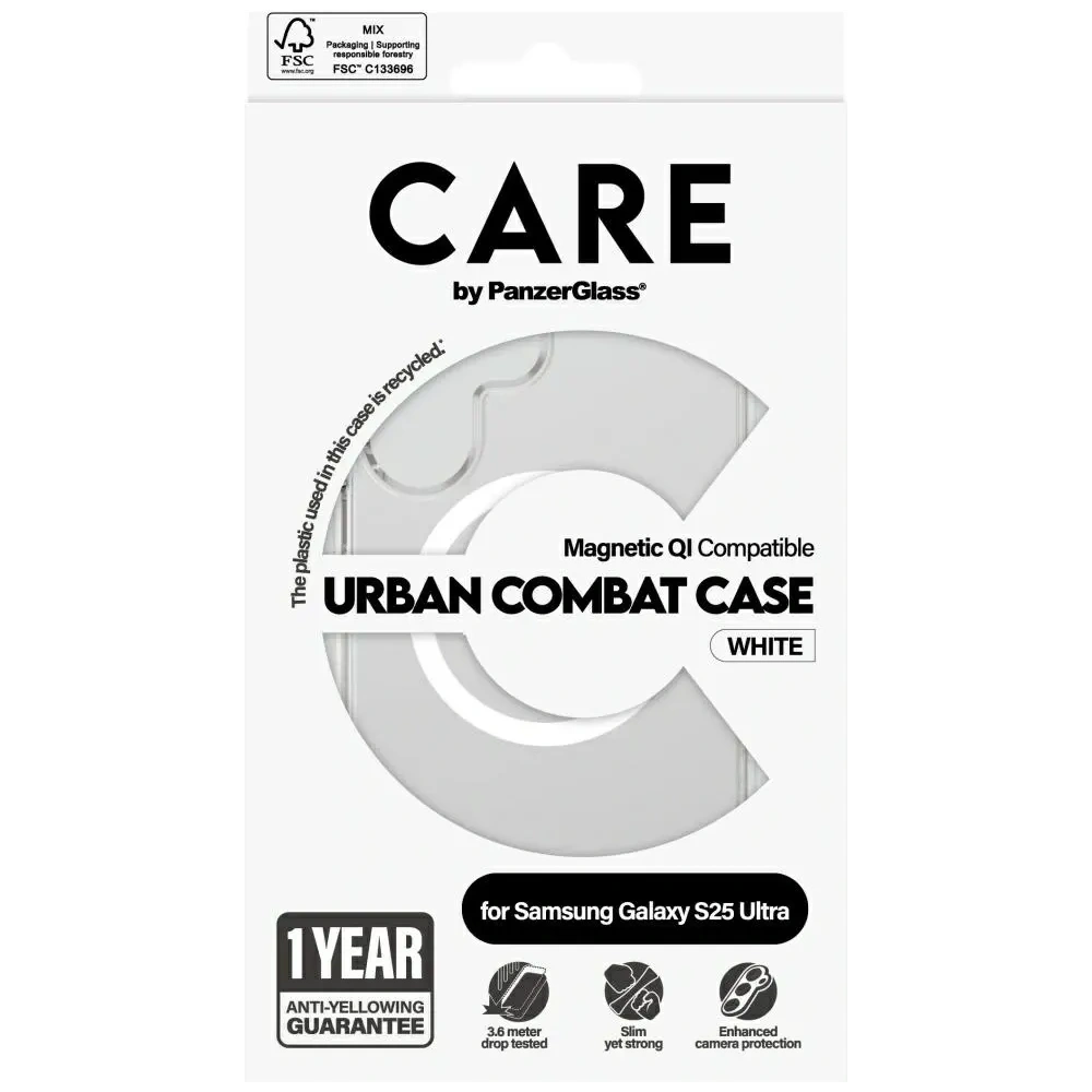 Wholesale CARE by PanzerGlass Flagship Urban Combat White QI Samsung Galaxy S25 Ultra clear - PZG845 - {ean13} - Hurt
