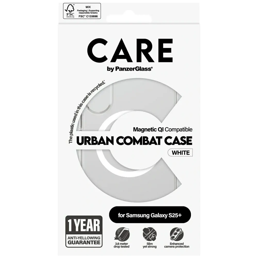 Wholesale CARE by PanzerGlass Flagship Urban Combat White QI Samsung Galaxy S25+ Plus clear - PZG846 - {ean13} - Hurt