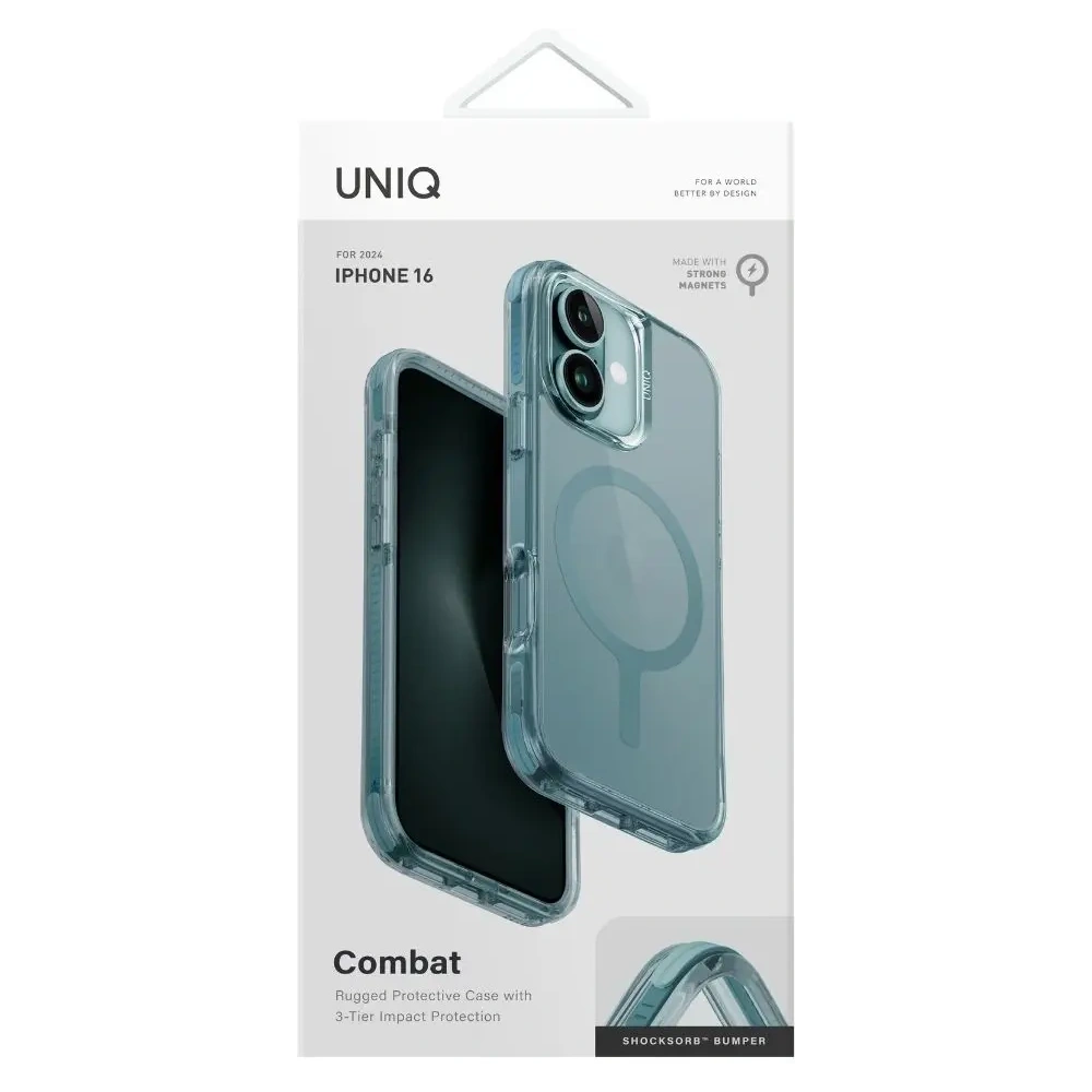 Hurtownia GSM - Etui UNIQ Combat Apple iPhone 16 MagClick Charging zielony/teal green - UNIQ1465 - {ean13} - Hurt