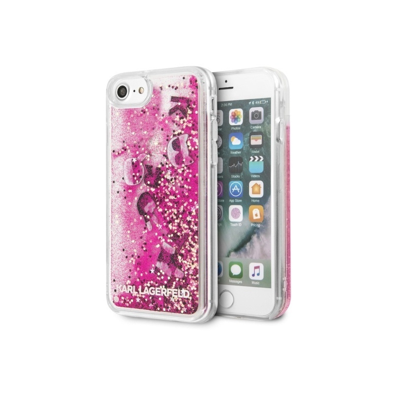 Karl Lagerfeld Distributor - 3700740444658 - KLD261RS - Karl Lagerfeld KLHCI8ROPI Apple iPhone SE 2022/SE 2020/8/7 rose gold hard case Glitter Floatting Charms - B2B homescreen
