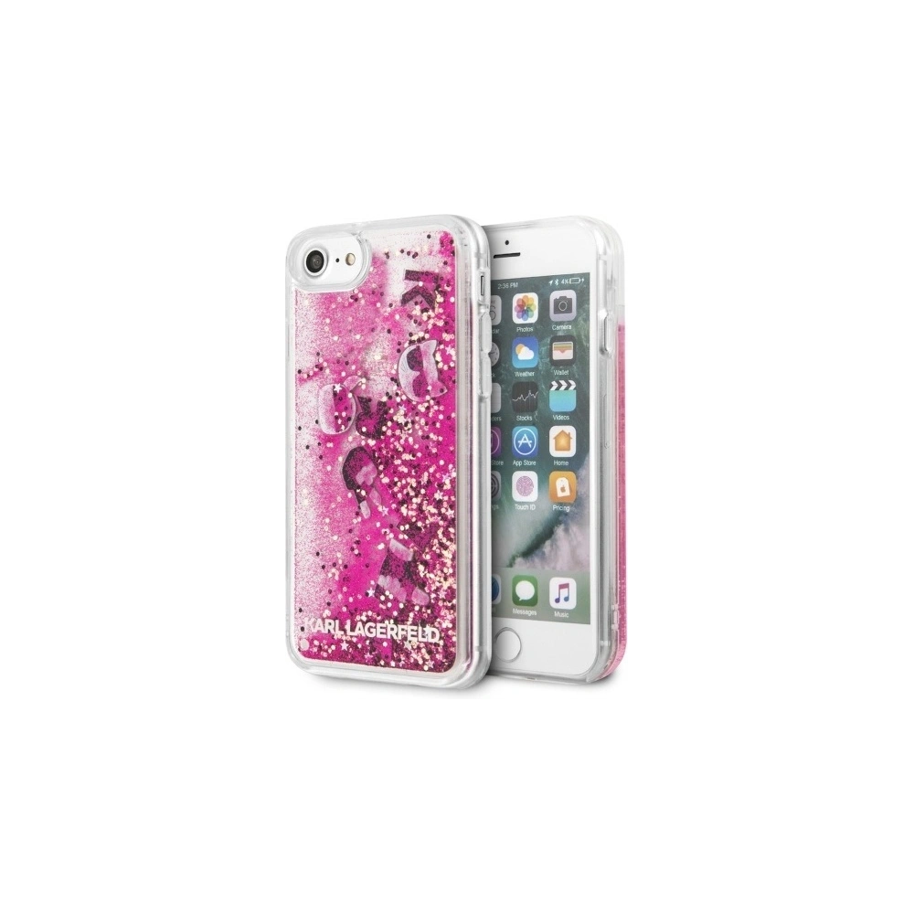 Hurtownia GSM - Etui Karl Lagerfeld KLHCI8ROPI Apple iPhone SE 2022/SE 2020/8/7 růžovo-zlatý/rosegold tvrdý kryt Glitter Floatting Charms - KLD261RS - {ean13} - Hurt