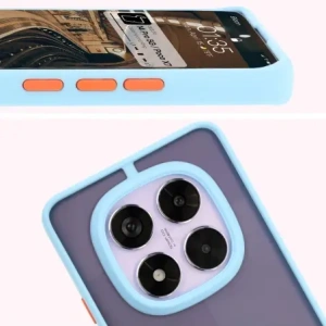 Hurtownia GSM - Bizon Case Hybrid Ring Xiaomi Redmi Note 14 Pro 5G / Poco X7 füstös világoskék kerettel - BIZ8491 - {ean13} - Hurt