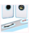 Wholesale Bizon Case Hybrid Ring Xiaomi Redmi Note 14 Pro 5G / Poco X7 smoky with a light blue frame - BIZ8491 - {ean13} - Hurt