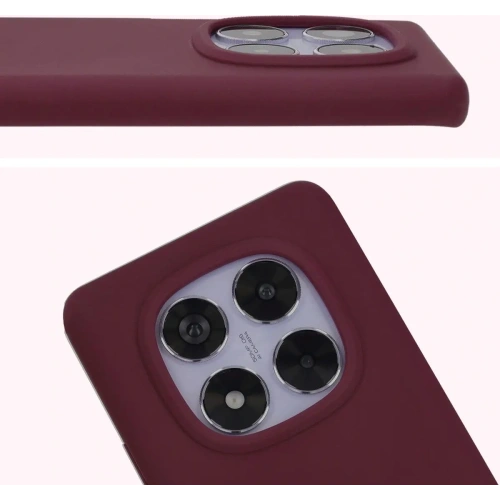 Silikonowe etui Bizon Soft Case do Xiaomi Redmi Note 14 Pro 5G / Poco X7 ciemnofioletowe