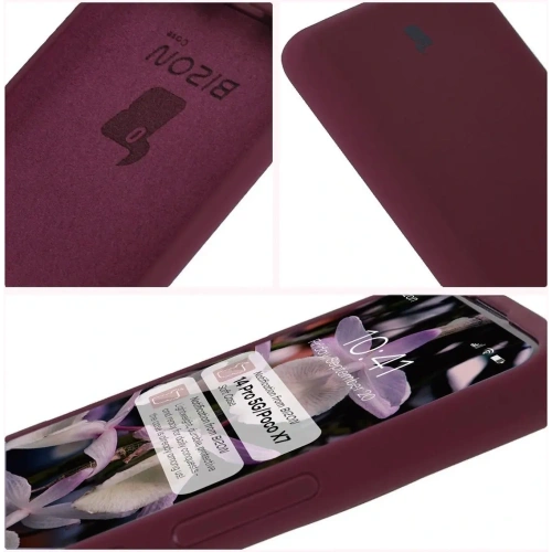 Silikonowe etui Bizon Soft Case do Xiaomi Redmi Note 14 Pro 5G / Poco X7 ciemnofioletowe