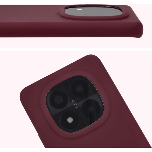 Silikonowe etui Bizon Soft Case do Xiaomi Redmi Note 14 Pro Plus 5G ciemnofioletowe