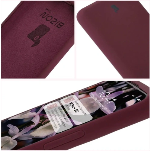 Silikonowe etui Bizon Soft Case do Xiaomi Redmi Note 14 Pro Plus 5G ciemnofioletowe