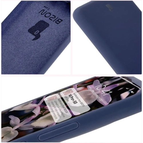 Silikonowe etui Bizon Soft Case do Xiaomi Redmi Note 14 Pro Plus 5G ciemnoniebieskie