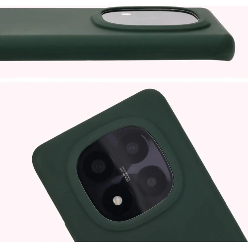 Silikonowe etui Bizon Soft Case do Xiaomi Redmi Note 14 Pro Plus 5G ciemnozielone