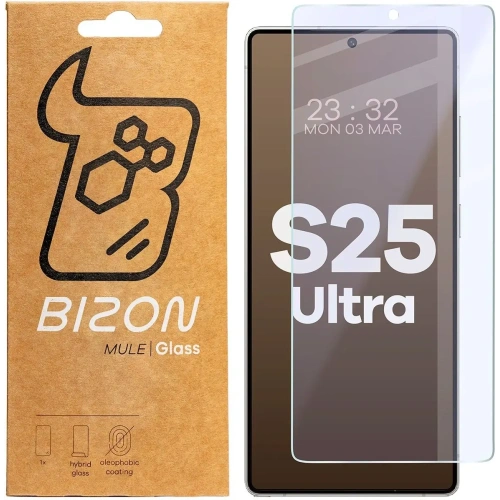 Elastyczne szkło hybrydowe Bizon Glass Mule do Samsung Galaxy S25 Ultra