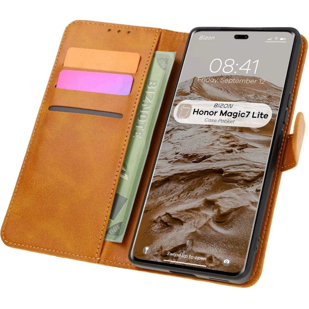 Wholesale Bizon Case Pocket Honor Magic7 Lite brown - BIZ8499 - {ean13} - Hurt