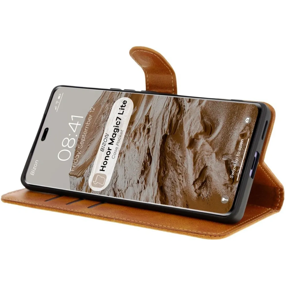 Wholesale Bizon Case Pocket Honor Magic7 Lite brown - BIZ8499 - {ean13} - Hurt