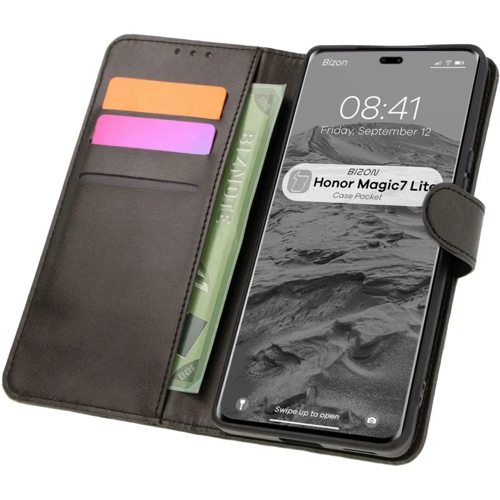 Wholesale Bizon Case Pocket Honor Magic7 Lite black - BIZ8500 - {ean13} - Hurt