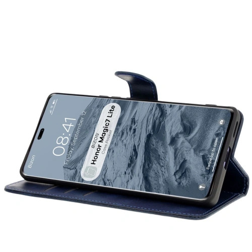 Etui z klapką Bizon Case Pocket do Honor Magic7 Lite granatowe