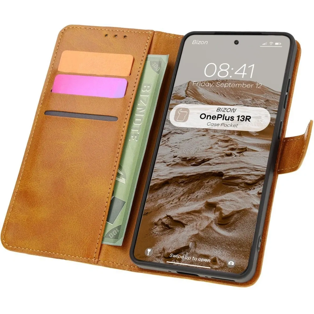 Wholesale Bizon Case Pocket OnePlus 13R brown - BIZ8502 - {ean13} - Hurt