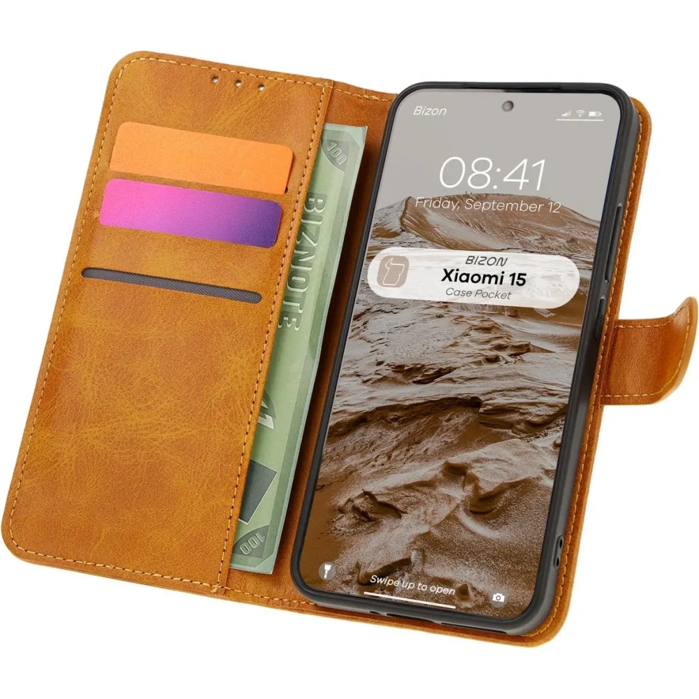 Wholesale Bizon Case Pocket Xiaomi 15 brown - BIZ8505 - {ean13} - Hurt