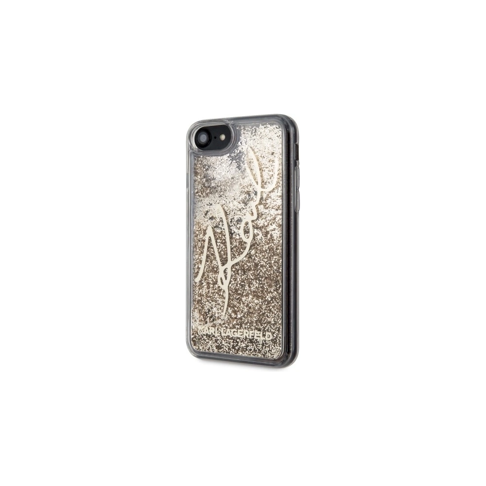 Hurtownia GSM - Etui Karl Lagerfeld KLHCI8TRKSGO Apple iPhone SE 2022/SE 2020/8/7 zlatý/gold Glitter Signature - KLD262GLD - {ean13} - Hurt
