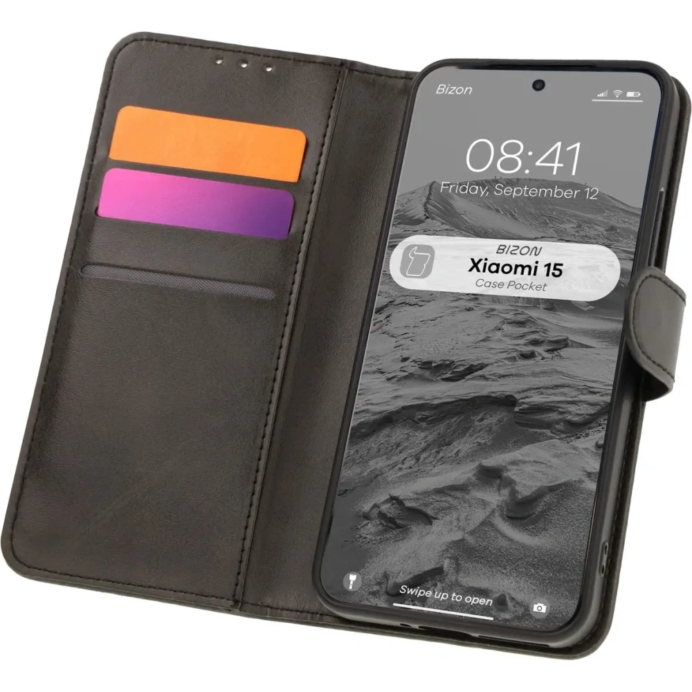 Hurtownia GSM - Bizon tok zseb Xiaomi 15 fekete - BIZ8506 - {ean13} - Hurt