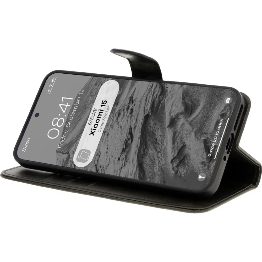 Hurtownia GSM - Bizon tok zseb Xiaomi 15 fekete - BIZ8506 - {ean13} - Hurt