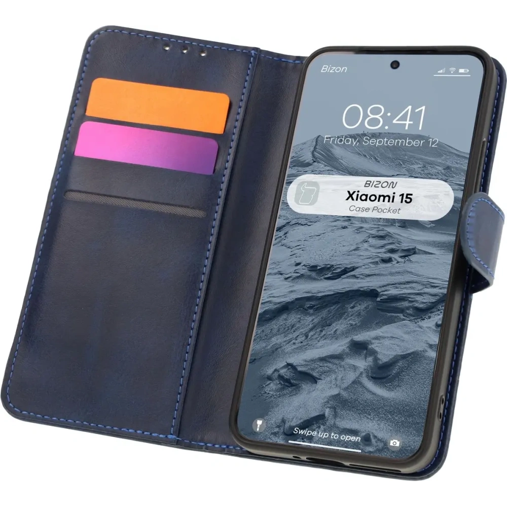 Hurtownia GSM - Bizon Case Pocket Xiaomi 15 albastru închis - BIZ8507 - {ean13} - Hurt
