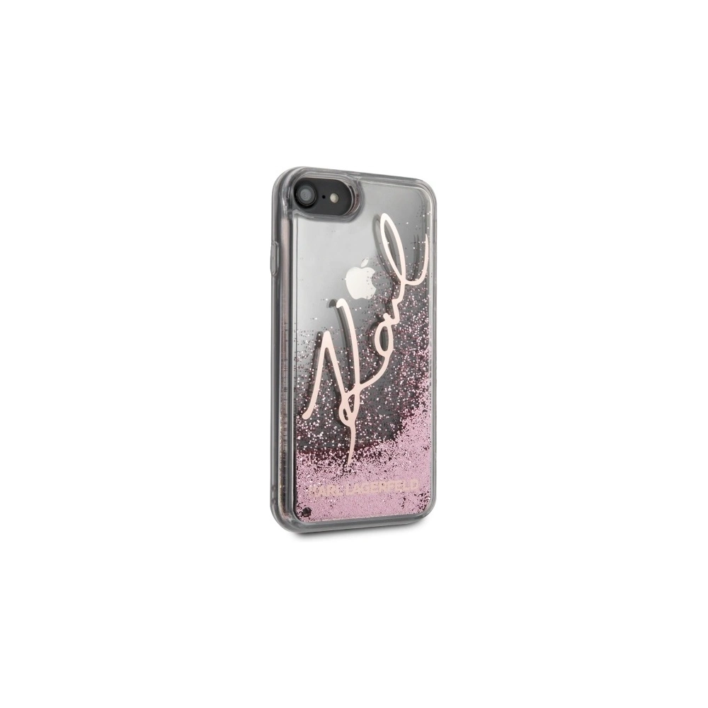 Hurtownia GSM - Etui Karl Lagerfeld KLHCI8TRKSRG Apple iPhone SE 2022/SE 2020/8/7 růžovo-zlatý/rose gold Glitter Signature - KLD263RS - {ean13} - Hurt