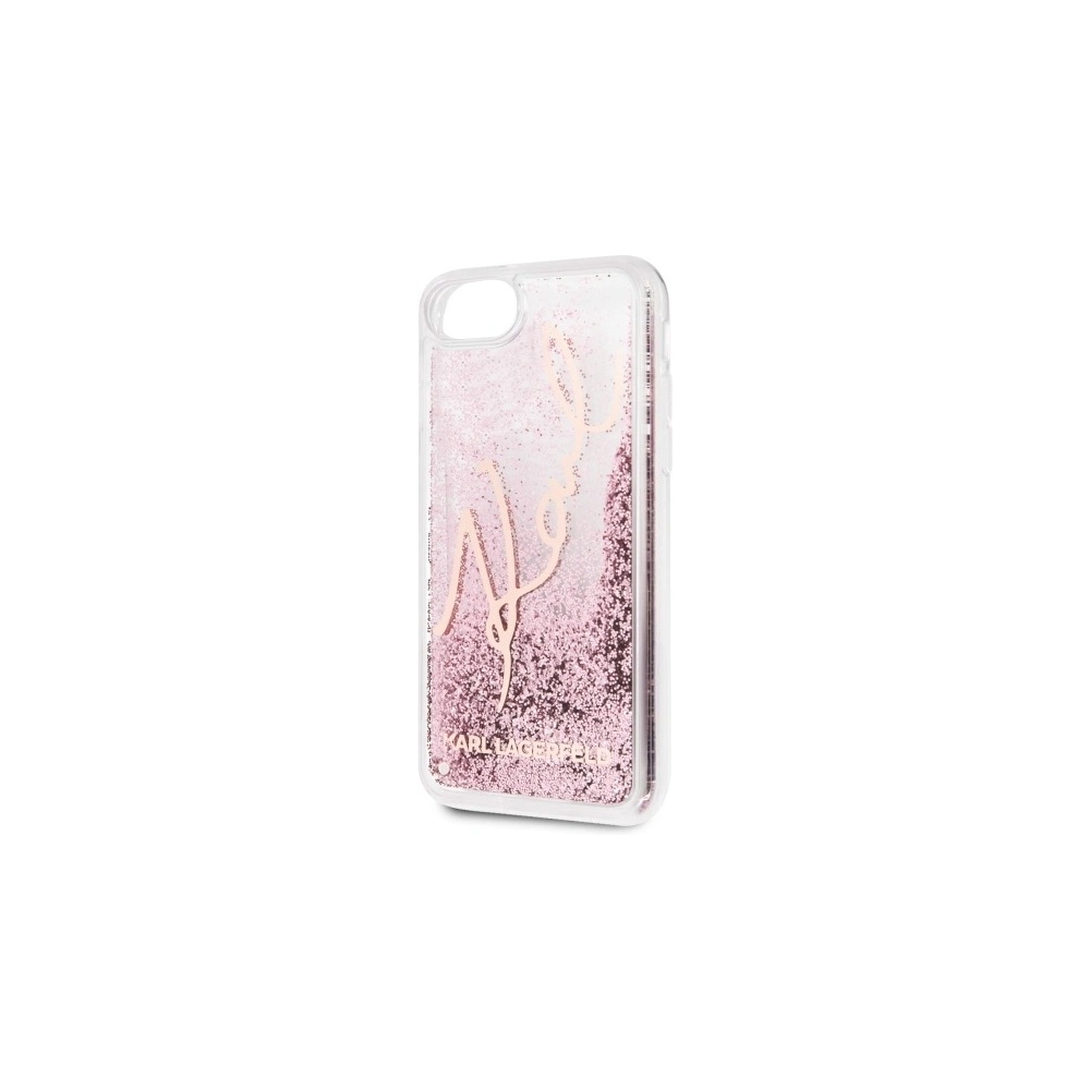 Hurtownia GSM - Etui Karl Lagerfeld KLHCI8TRKSRG Apple iPhone SE 2022/SE 2020/8/7 růžovo-zlatý/rose gold Glitter Signature - KLD263RS - {ean13} - Hurt