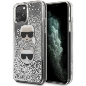 Etui Karl Lagerfeld KLHCN58KCGLSL Apple iPhone 11 Pro hardcase srebrny/silver Glitter Karl&Choupette