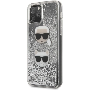 Etui Karl Lagerfeld KLHCN58KCGLSL Apple iPhone 11 Pro hardcase srebrny/silver Glitter Karl&Choupette