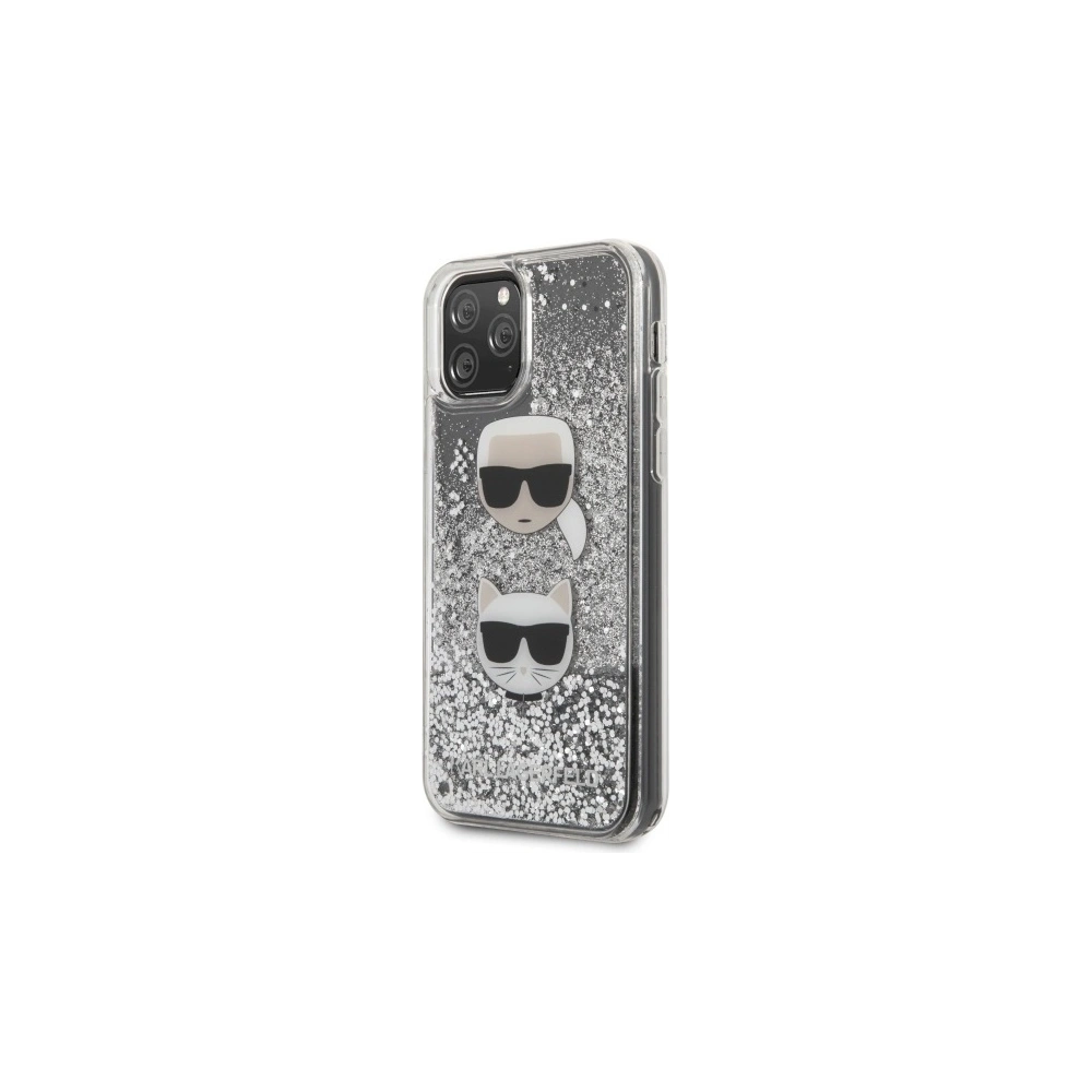 Hurtownia GSM - Etui Karl Lagerfeld KLHCN58KCGLSL Apple iPhone 11 Pro hardcase srebrny/silver Glitter Karl&Choupette - KLD264SLV - {ean13} - Hurt