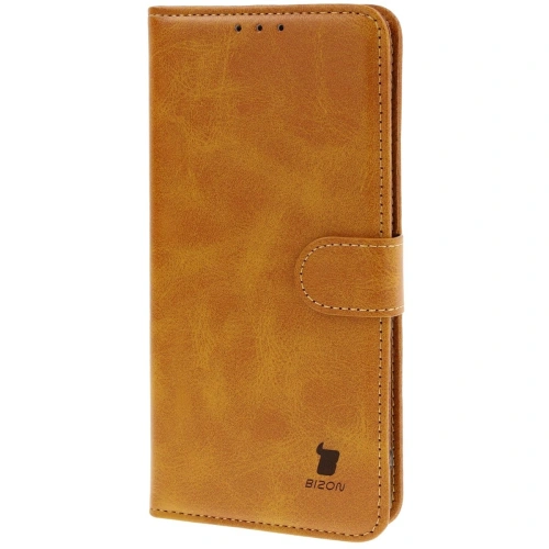 Etui z klapką Bizon Case Pocket do Xiaomi Redmi Note 14 Pro 5G / Poco X7 brązowe