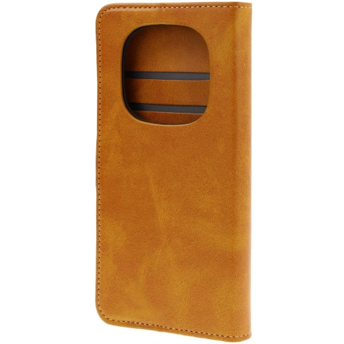 Etui z klapką Bizon Case Pocket do Xiaomi Redmi Note 14 Pro 5G / Poco X7 brązowe
