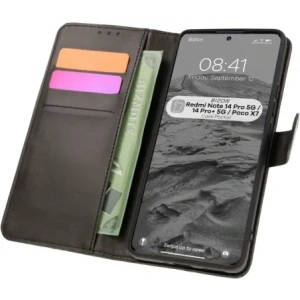 Hurtownia GSM - Etui z klapką Bizon Case Pocket do Xiaomi Redmi Note 14 Pro 5G / Poco X7 czarne - BIZ8512 - {ean13} - Hurt