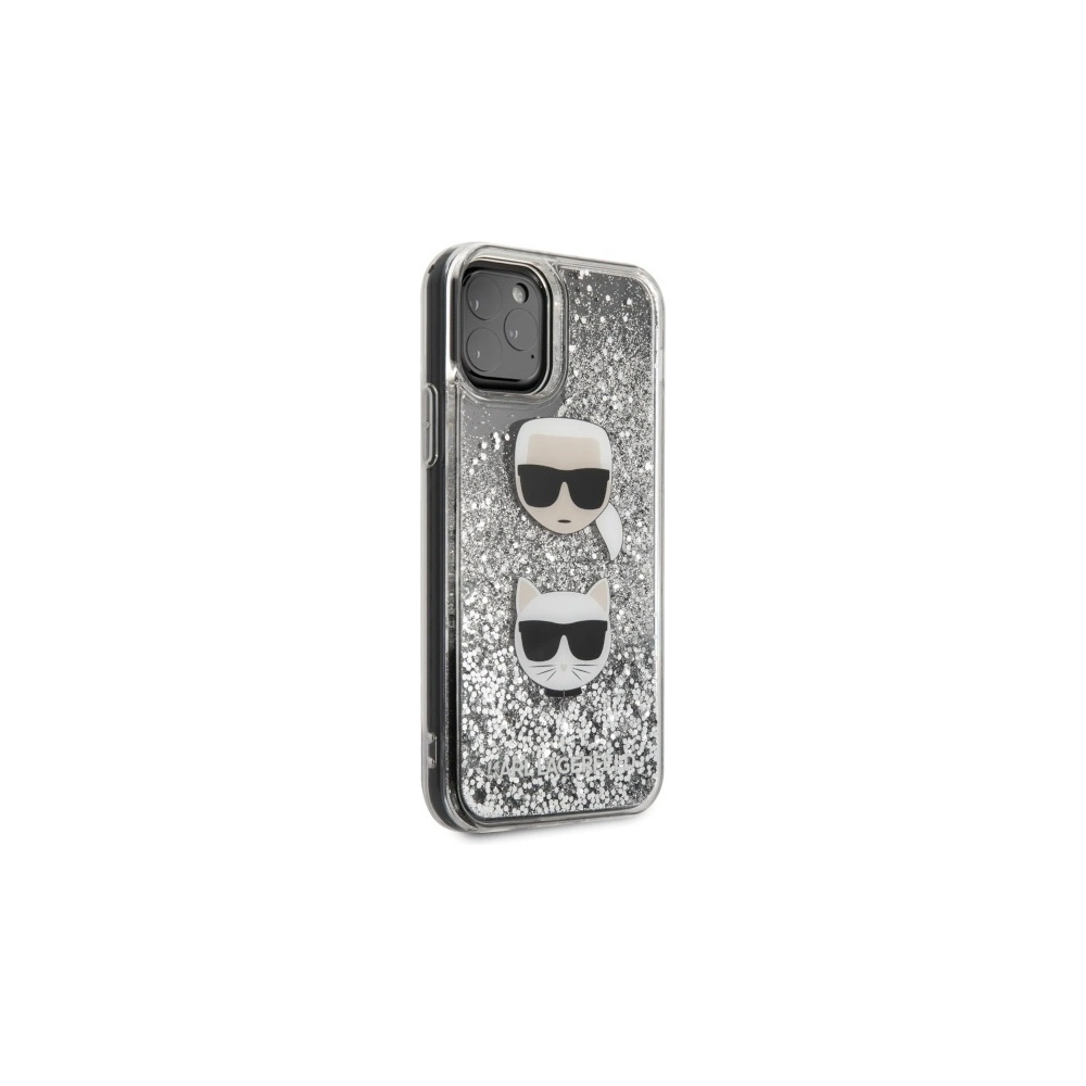Hurtownia GSM - Etui Karl Lagerfeld KLHCN58KCGLSL Apple iPhone 11 Pro hardcase srebrny/silver Glitter Karl&Choupette - KLD264SLV - {ean13} - Hurt