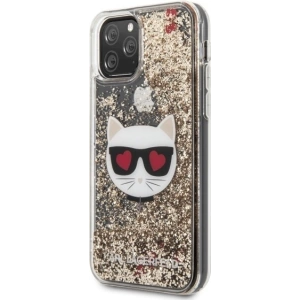 Etui Karl Lagerfeld KLHCN58LCGLGO Apple iPhone 11 Pro hardcase zlatý/gold Glitter Choupette