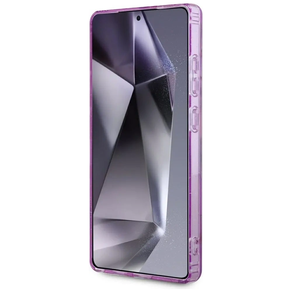 Hurtownia GSM - Etui Guess Glitter Flowers Triangle Buttons MagSafe do Samsung Galaxy S25 Ultra fialový - GUE4317 - {ean13} - Hurt