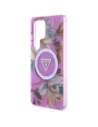 Hurtownia GSM - Etui Guess Glitter Flowers Triangle Buttons MagSafe do Samsung Galaxy S25 Ultra fialový - GUE4317 - {ean13} - Hurt