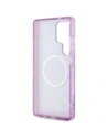 Wholesale Guess Glitter Flowers Triangle Buttons MagSafe Samsung Galaxy S25 Ultra purple - GUE4317 - {ean13} - Hurt