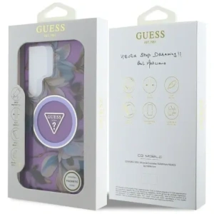 Hurtownia GSM - Guess Glitter Blumen Dreieck Knöpfe MagSafe Samsung Galaxy S25 Ultra lila - GUE4317 - {ean13} - Hurt