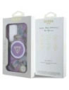 Wholesale Guess Glitter Flowers Triangle Buttons MagSafe Samsung Galaxy S25 Ultra purple - GUE4317 - {ean13} - Hurt