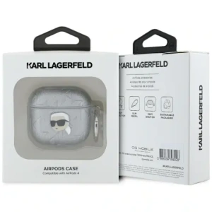 Hurtownia GSM - Karl Lagerfeld Monogram Karl Head Apple AirPods 4 Silber - KLD21910 - {ean13} - Hurt