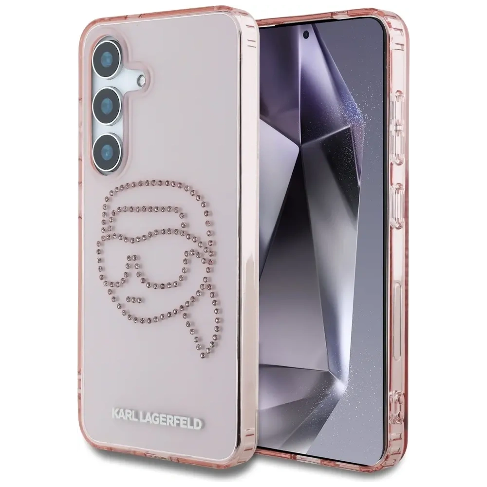 Wholesale Karl Lagerfeld Rhinestones K. Head Logo Samsung Galaxy S25 pink - KLD21911 - {ean13} - Hurt