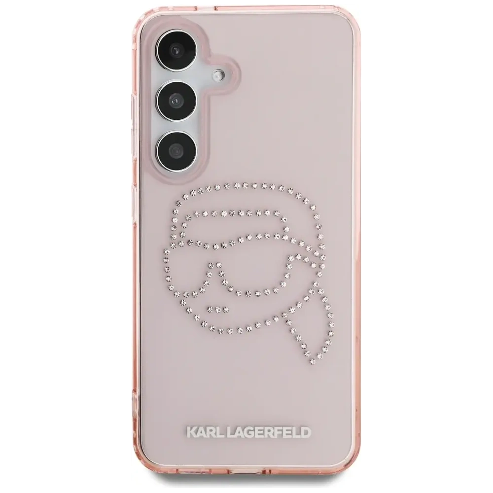 Wholesale Karl Lagerfeld Rhinestones K. Head Logo Samsung Galaxy S25 pink - KLD21911 - {ean13} - Hurt