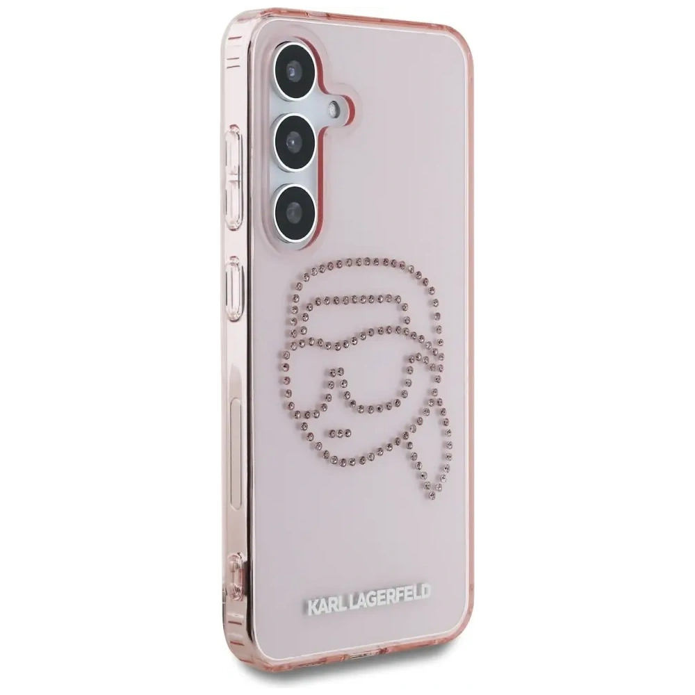 Wholesale Karl Lagerfeld Rhinestones K. Head Logo Samsung Galaxy S25 pink - KLD21911 - {ean13} - Hurt